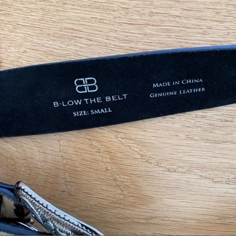 B-Low the Belt Leopard Print Belt with Silver Buckle - Picture 3 of 4